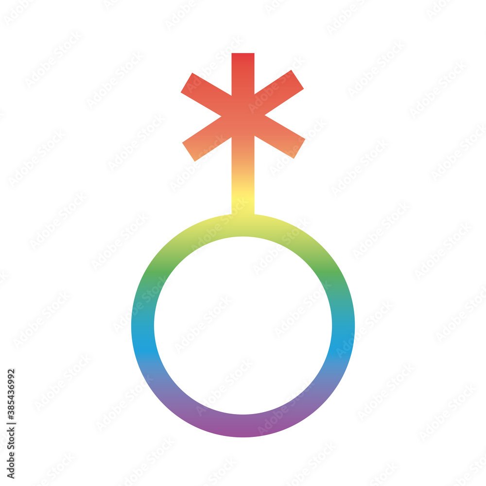 Canvas Prints gender queer symbol of sexual orientation degradient style icon