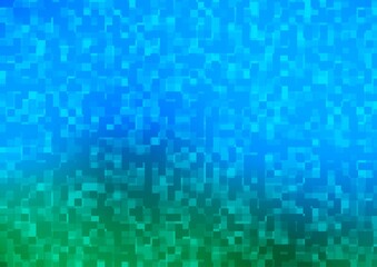 Fototapeta na wymiar Light Blue, Green vector pattern in square style.