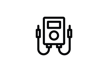  Energy Outline Icon - Voltmeter