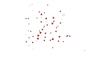 Light Red vector backdrop with lines, triangles.