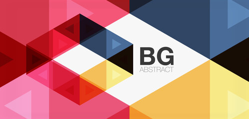 Fototapeta premium Mosaic triangle pattern abstract background for cover, banner, flyer and poster and other template