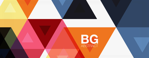Fototapeta premium Mosaic triangle pattern abstract background for cover, banner, flyer and poster and other template