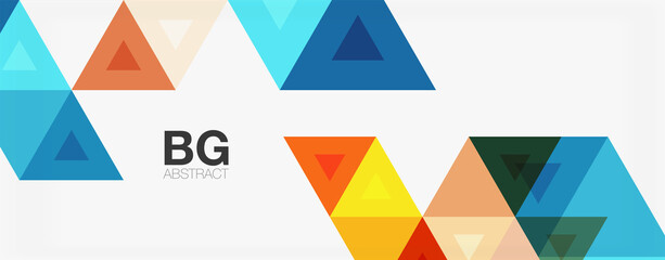 Mosaic triangle pattern abstract background for cover, banner, flyer and poster and other template