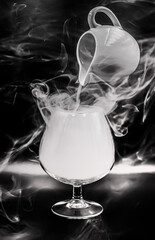 Glass of smoke