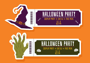 Printables Halloween Party Ticket/Invitation Template	