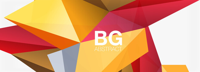 3d mosaic abstract backgrounds, low poly shape geometric design