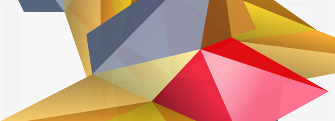 3d mosaic abstract backgrounds, low poly shape geometric design