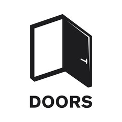 Vector logo of a door store, construction