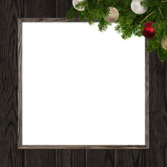 Bulletin board with Christmas decorations