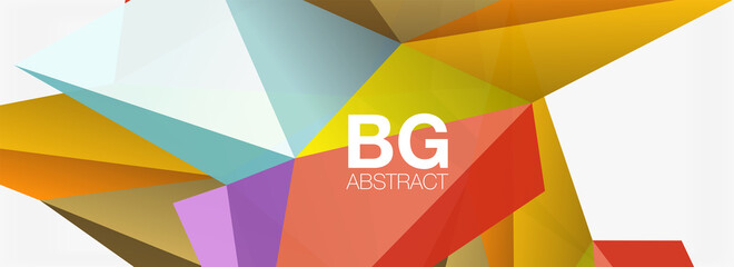 3d mosaic abstract backgrounds, low poly shape geometric design