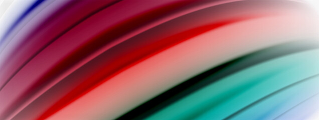 Abstract Background. Smooth flowing lines, blurred waves, rainbow color style stripes. Vector illustrations for covers, banners, flyers and posters and other