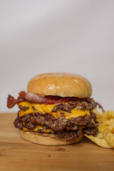 hamburger on a plate