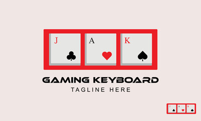 Gaming Keyboard Logo Design Template.
