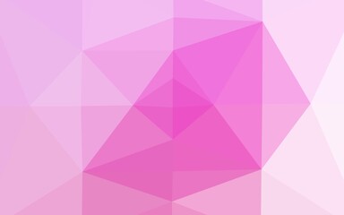 Light Pink vector blurry triangle pattern.