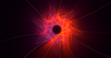 3D rendering abstract round light background
