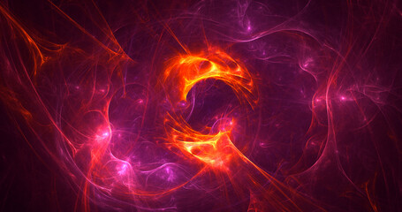 3D rendering abstract round light background
