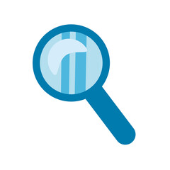 search magnifying glass flat style icon