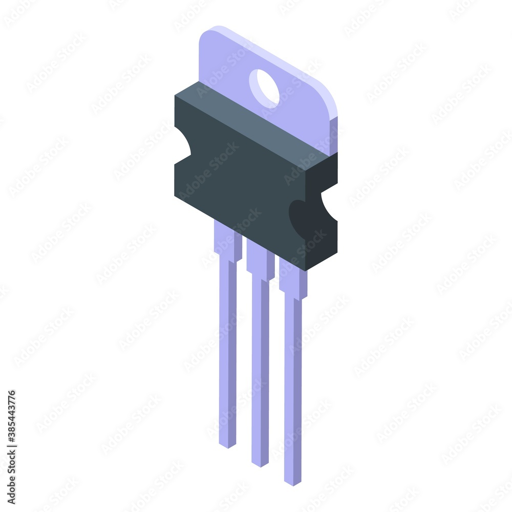 Poster diode controller icon. isometric of diode controller vector icon for web design isolated on white ba