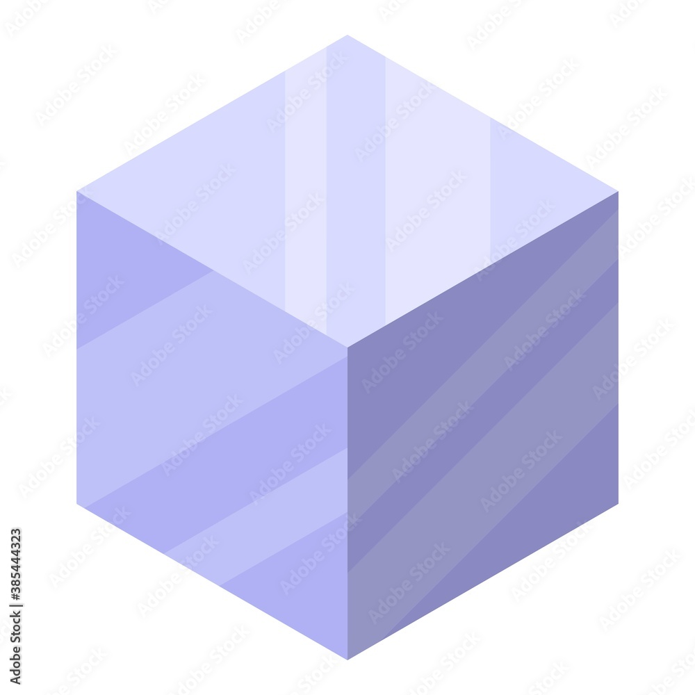 Poster ice cube icon. isometric of ice cube vector icon for web design isolated on white background