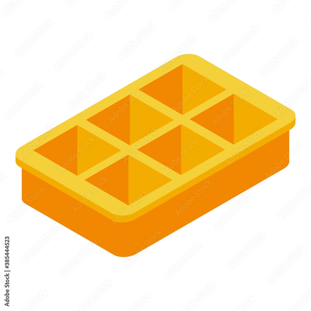 Poster cool ice cube tray icon. isometric of cool ice cube tray vector icon for web design isolated on whit