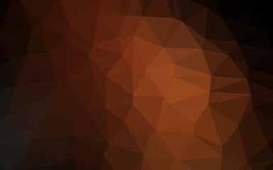 Dark Orange vector abstract polygonal cover.