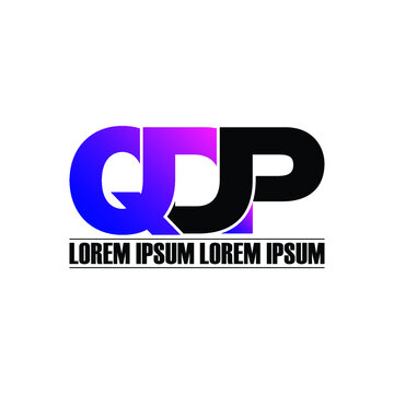 QDP letter monogram logo design vector