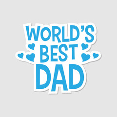 World's Best Dad Sticker Graphic Illustration