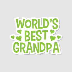 World's Best Grandpa Sticker Graphic Illustration