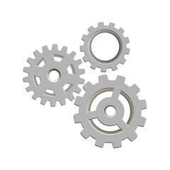 Metal gears set. Factory gears vector icon. Mechanical gear. The image of the gear. Machine gear. Cogwheel gear