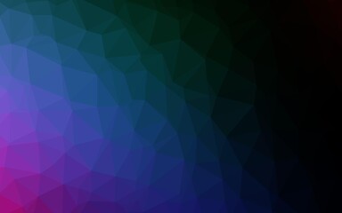 Dark Multicolor, Rainbow vector polygon abstract layout.