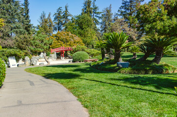 The road leading to the Japanese Friendship Garden. 