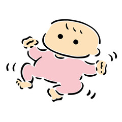あおむけジタバタ赤ちゃん