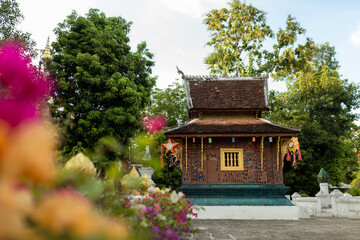 Wat Xieng Thong landmark in Luang Prabang, Laos, Heritage state at Wat Xieng Thong the most popular temple in Luang Prabang, Laos.