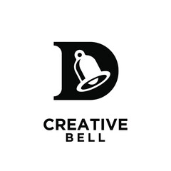 bell with initial letter d vector icon illustration design isolated white background