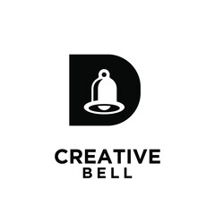 bell with initial letter d vector icon illustration design isolated white background