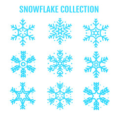 Fototapeta na wymiar Vector beautiful snowflake design collection For the winter season that comes with Christmas in the New Year.