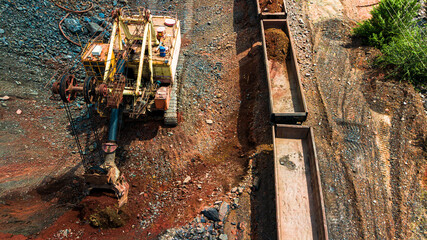 Iron ore quarry open pit mining of iron ore is huge.