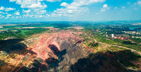 Iron ore quarry open pit mining of iron ore is huge.