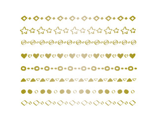 手描きのシンプルな飾り系（ゴールド）