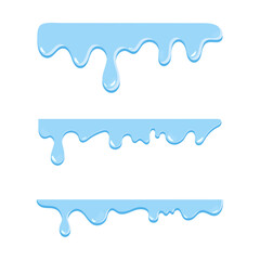 Various forms of liquid flow and water flow from high to low.