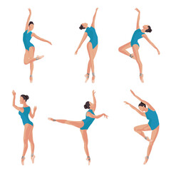 Fototapeta premium set of dancers