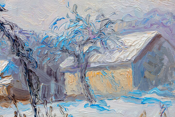 landscape, oil painting, handmade drawing