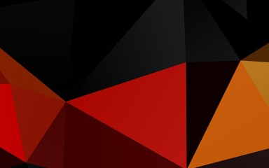 Dark Green, Red vector triangle mosaic template.