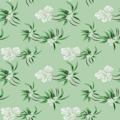 seamless  flowers pattern on    background