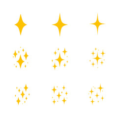 Sparkling black and white symbol vector A set of original sparkling starter icons, a shiny shine, light effect stars,shiny flash,decoration twinkle,Glowing light effect and bursts collection Vector