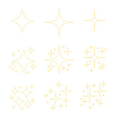 Sparkling black and white symbol vector A set of original sparkling starter icons, a shiny shine, light effect stars,shiny flash,decoration twinkle,Glowing light effect and bursts collection Vector