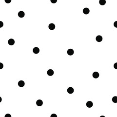 Scandinavian seamless pattern with polka dots. Vector illustration for fabric, card, poster, wallart, wrapping paper, kid clothes, kid room decor, nursery art, scandinavian interior design, t-shirts.