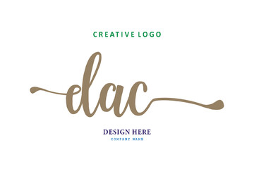 simple DAClettering logo is easy to understand, simple and authoritative