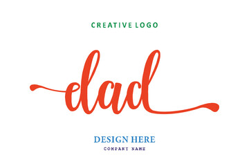 simple DAD lettering logo is easy to understand, simple and authoritative