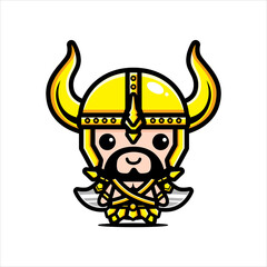 warrior knight character vector design